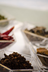 Indian Foods on the table. The typical food idea of India is curry with so much spices.