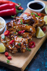 Asian spicy chicken wings