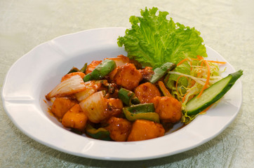 Indian Foods on the table. The typical food idea of India is curry with so much spices.