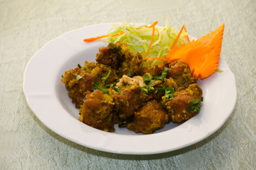 Indian Foods on the table. The typical food idea of India is curry with so much spices.