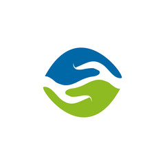 Hands logo design vector illustration template