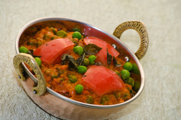Indian Foods on the table. The typical food idea of India is curry with so much spices.
