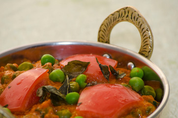 Indian Foods on the table. The typical food idea of India is curry with so much spices.