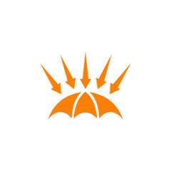 Fototapeta na wymiar Ultra violet ray protection emblem logo design vector illustration template