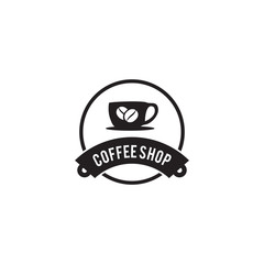 Coffee shop logo design vector template