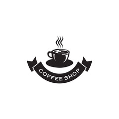 Coffee shop logo design vector template