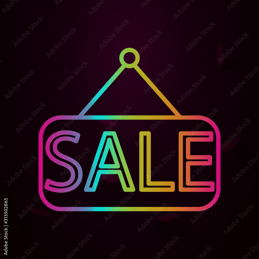 Poster sale nolan style icon. simple thin line, outline vector of building landmarks icons for ui and ux, w