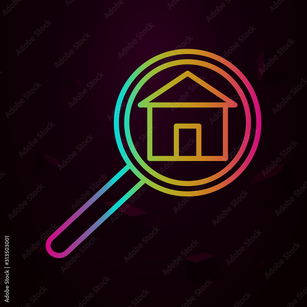 Poster house check nolan style icon. simple thin line, outline vector of building landmarks icons for ui an