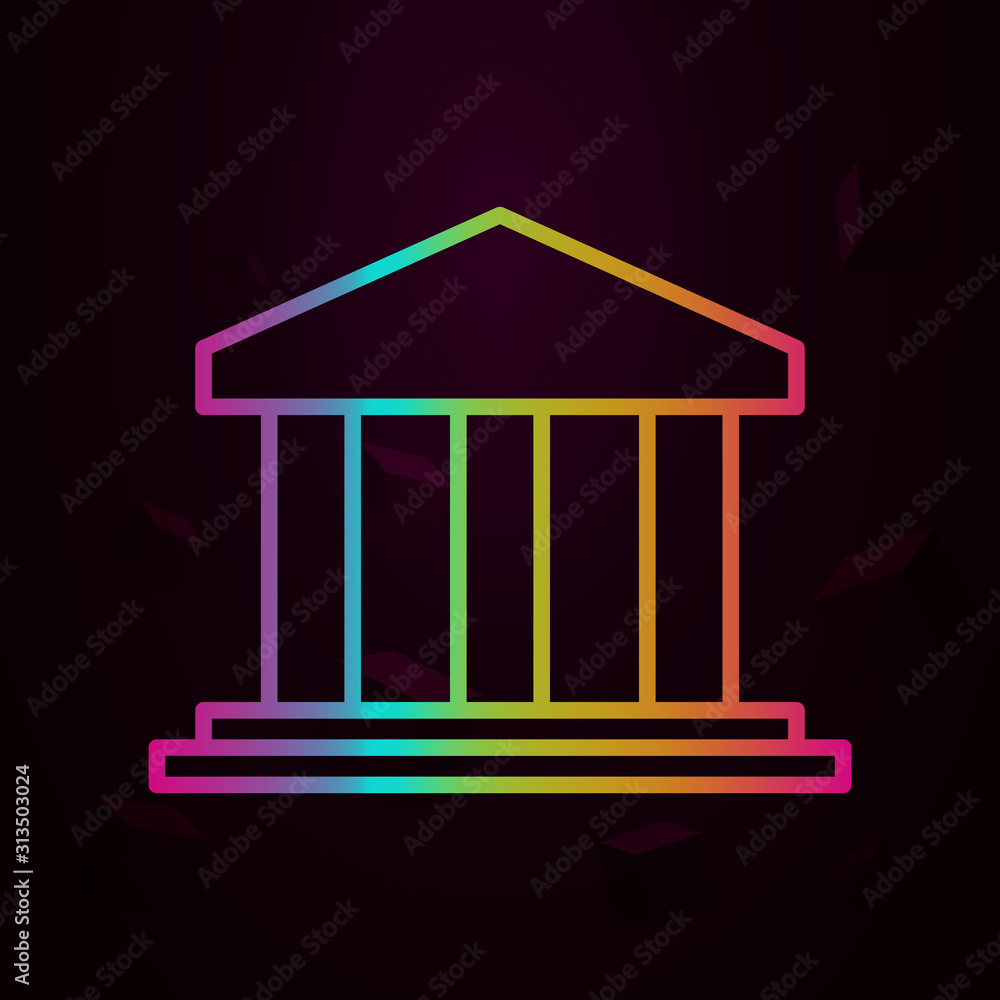Poster resident nolan style icon. simple thin line, outline vector of building landmarks icons for ui and u