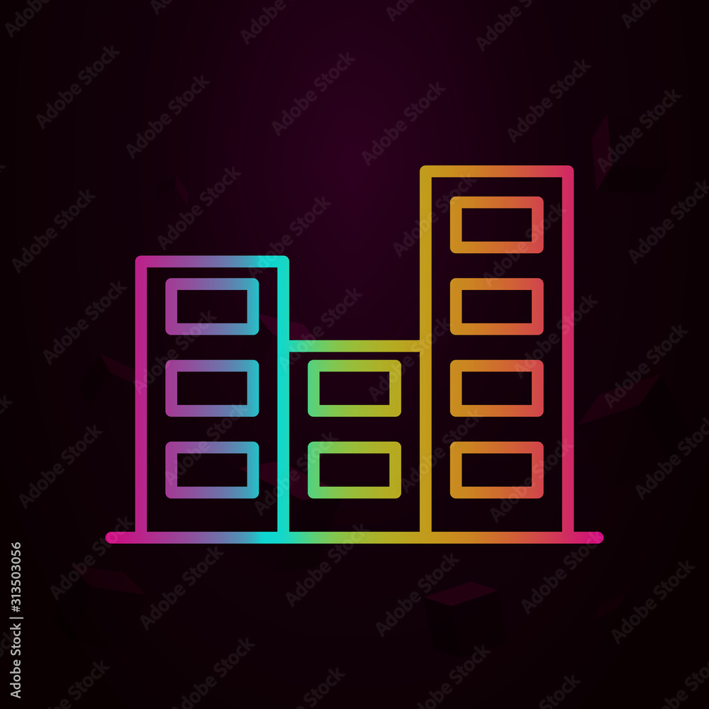 Poster apartment nolan style icon. simple thin line, outline vector of building landmarks icons for ui and 