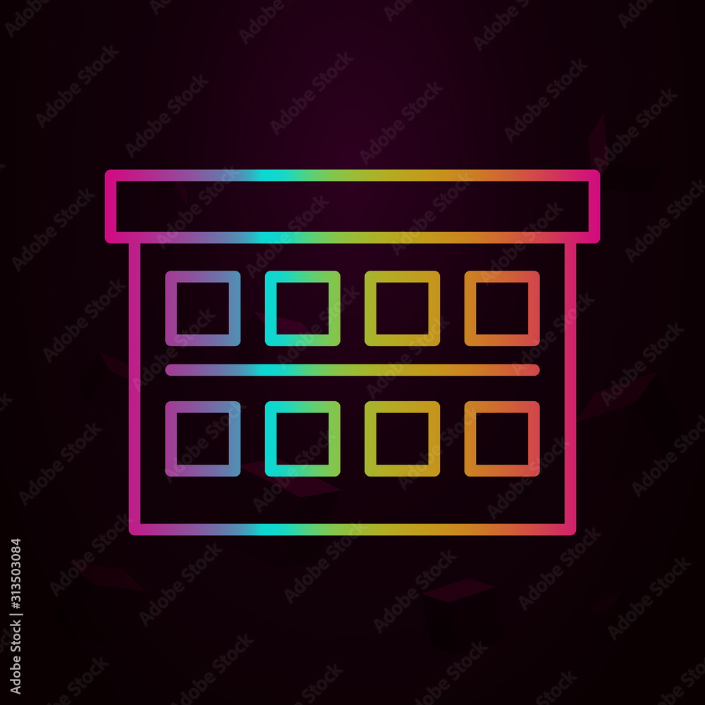 Poster castle nolan style icon. simple thin line, outline vector of building landmarks icons for ui and ux,