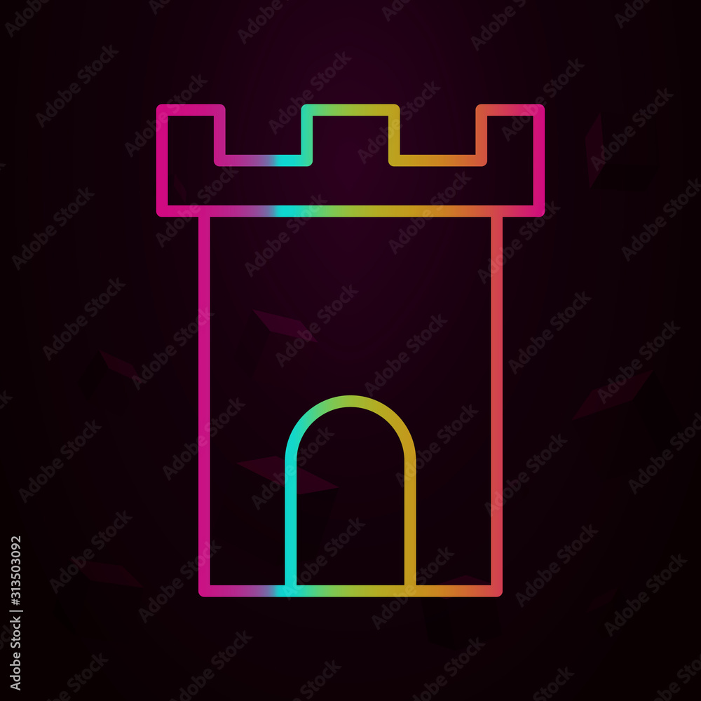 Poster warehouse nolan style icon. simple thin line, outline vector of building landmarks icons for ui and 
