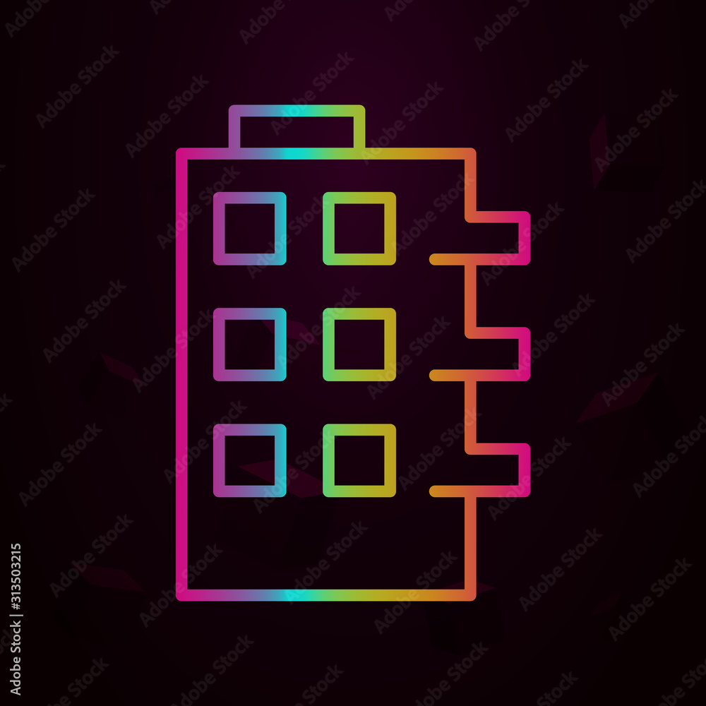 Poster castle nolan style icon. simple thin line, outline vector of building landmarks icons for ui and ux,