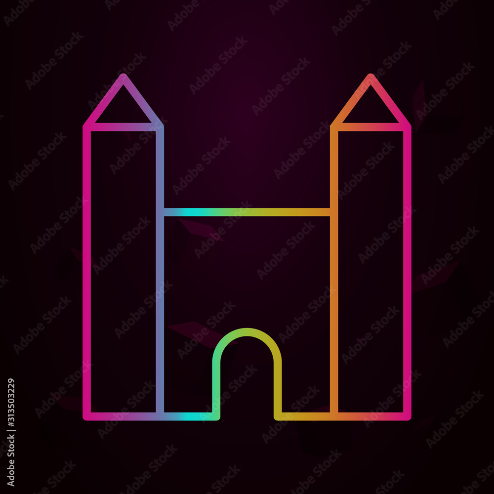 Poster church nolan style icon. simple thin line, outline vector of building landmarks icons for ui and ux,