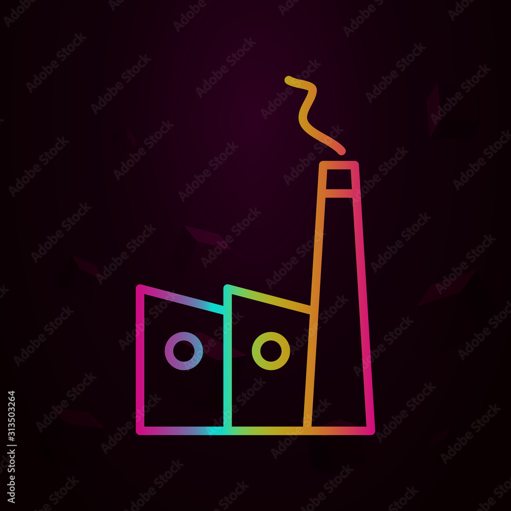 Poster house add nolan style icon. simple thin line, outline vector of building landmarks icons for ui and 