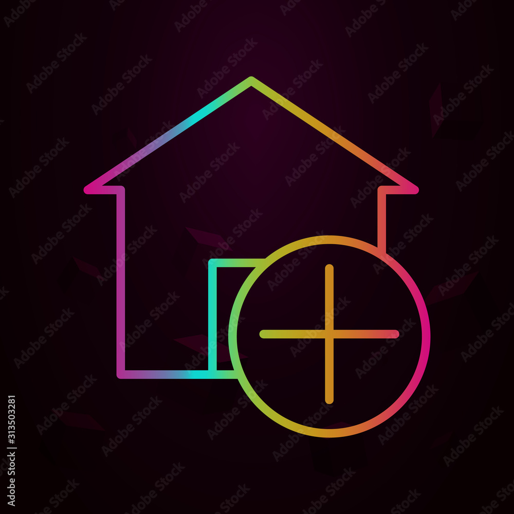 Poster placeholder nolan style icon. simple thin line, outline vector of building landmarks icons for ui an