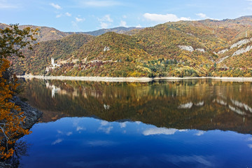 Autumn ladscape of The Vacha Reservoir, Bulgaria