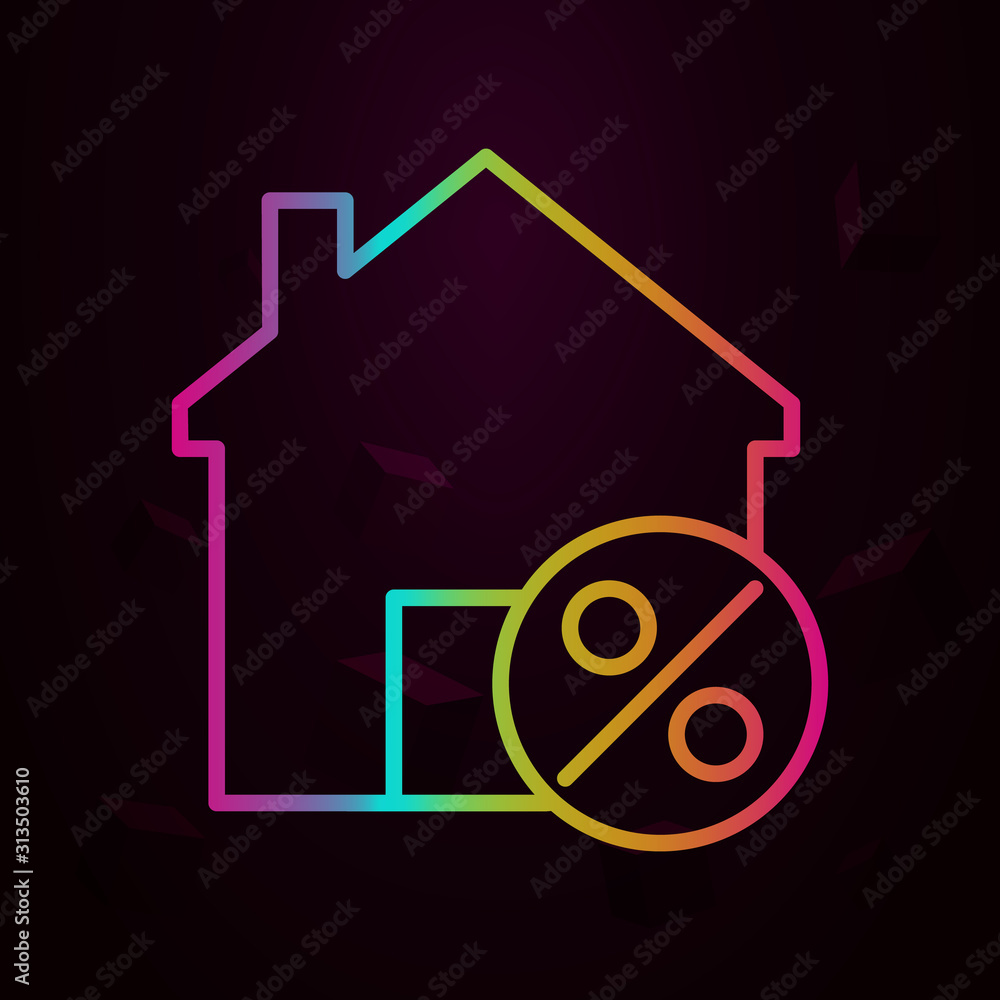 Poster house favorite nolan style icon. simple thin line, outline vector of building landmarks icons for ui