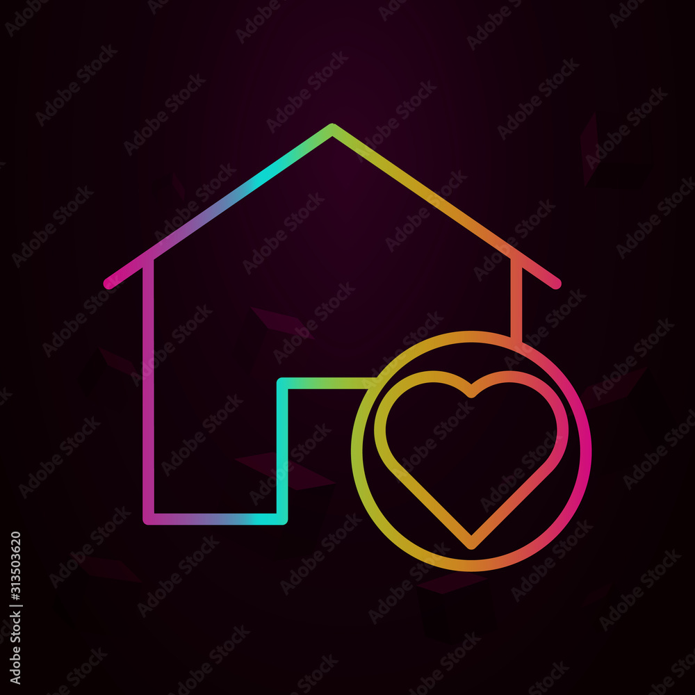 Poster home protection nolan style icon. simple thin line, outline vector of building landmarks icons for u