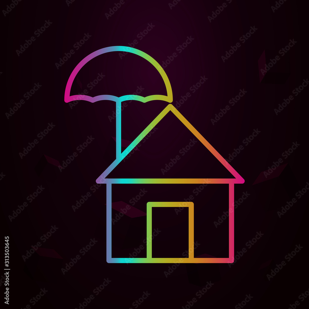 Poster house support nolan style icon. simple thin line, outline vector of building landmarks icons for ui 