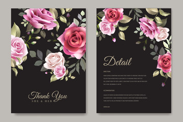 beautiful floral wreath wedding card template