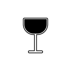 wineglass icon. Simple glyph, flat vector of kitchen icons for ui and ux, website or mobile application
