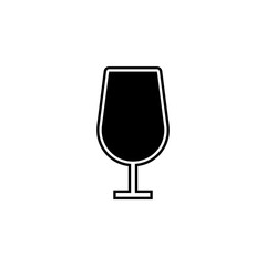 a wineglass icon. Simple glyph, flat vector of kitchen icons for ui and ux, website or mobile application