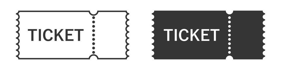 Set of blank ticket templates. Vector illustration