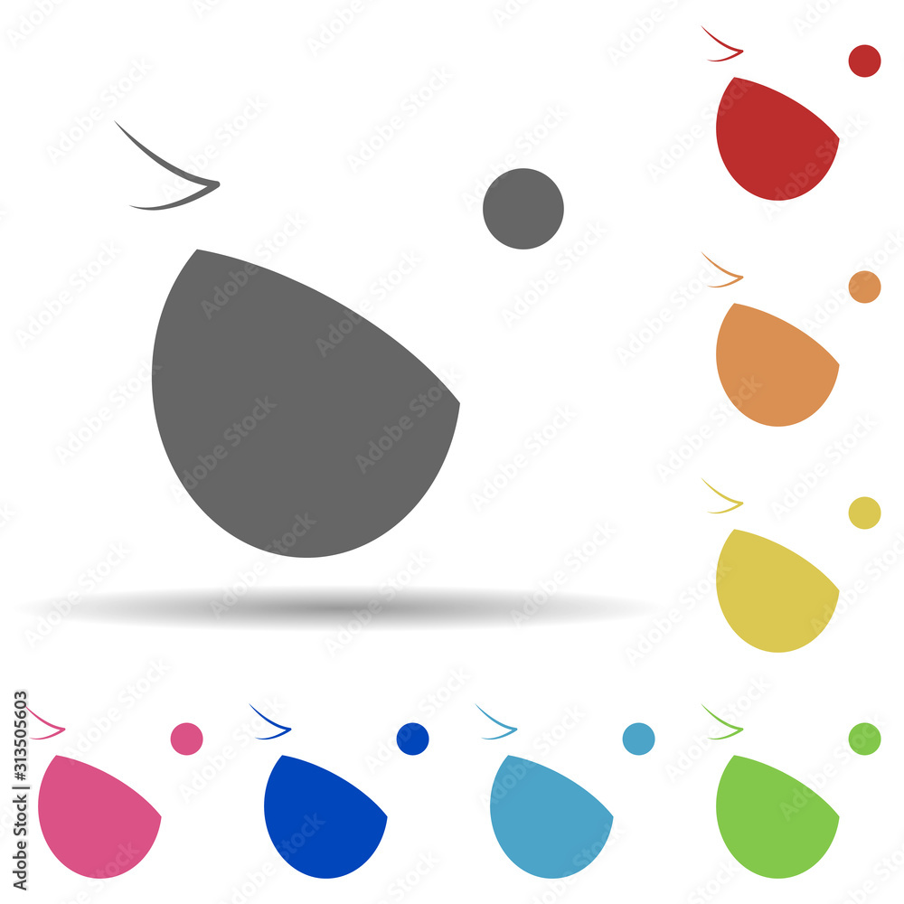 Aufkleber wink face in multi color style icon. simple thin line, outline vector of smile icons for ui and ux, 
