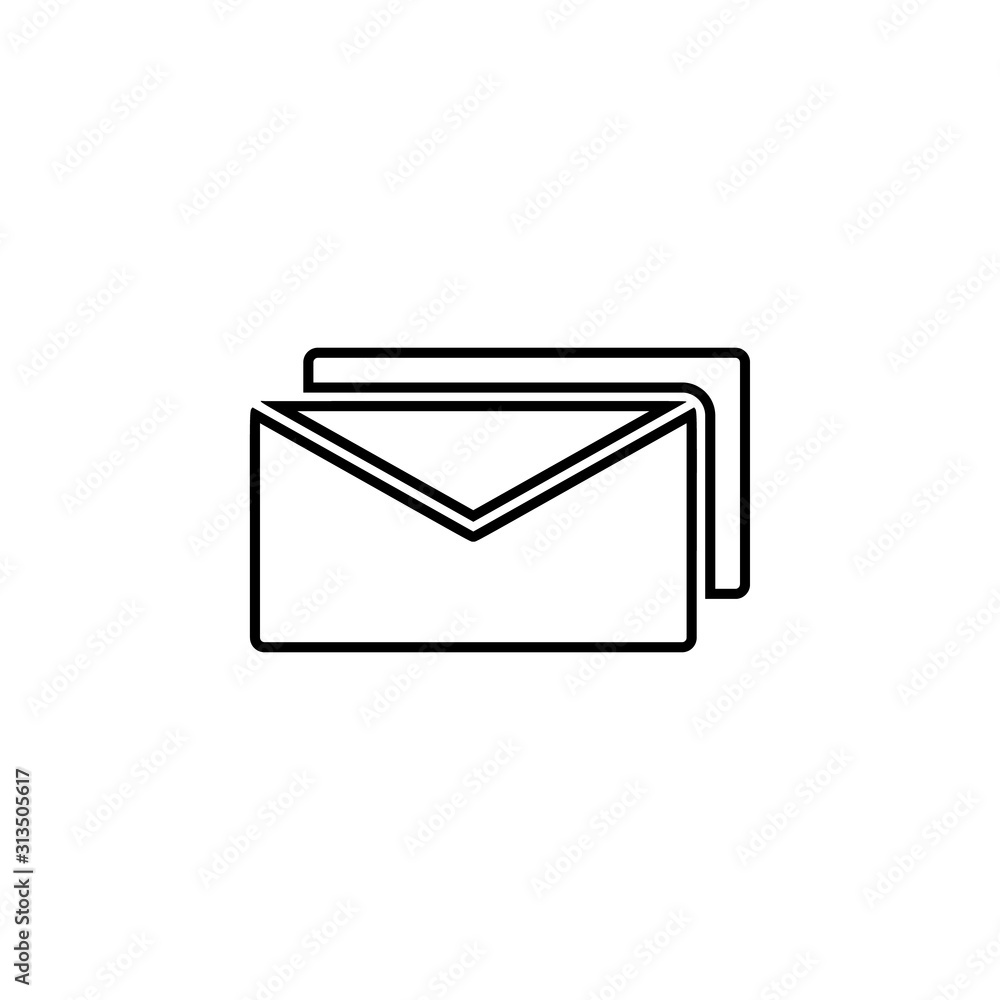 Aufkleber letter icon. simple thin line, outline vector of web icons for ui and ux, website or mobile applicat