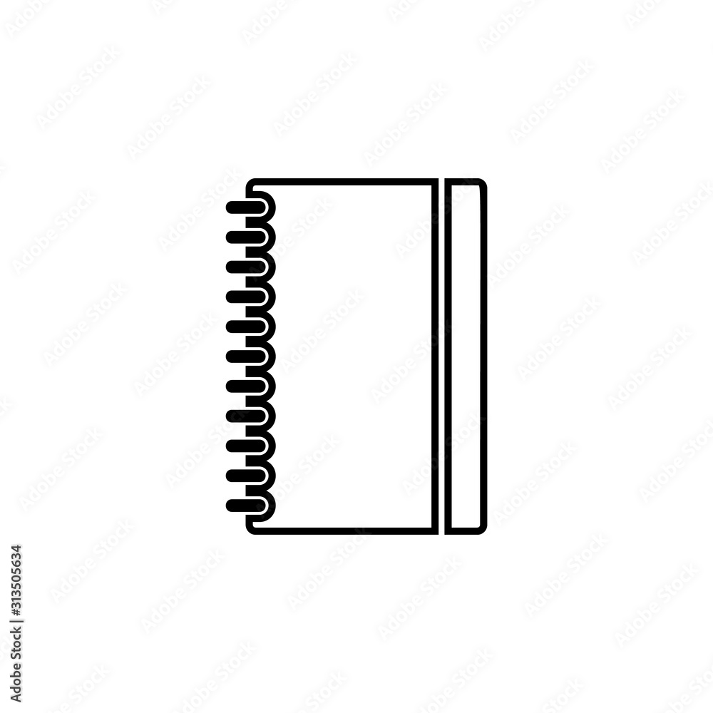 Aufkleber notebook icon. simple thin line, outline vector of web icons for ui and ux, website or mobile applic