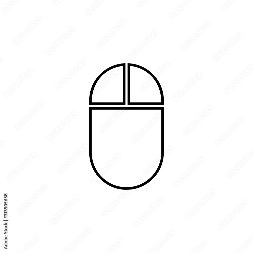 Aufkleber computer mouse icon. simple thin line, outline vector of web icons for ui and ux, website or mobile 