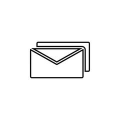 letter icon. Simple thin line, outline vector of web icons for ui and ux, website or mobile application