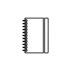 notebook icon. Simple thin line, outline vector of web icons for ui and ux, website or mobile application