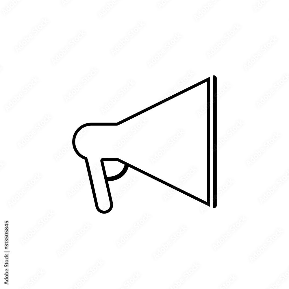 Aufkleber megaphone icon. simple thin line, outline vector of web icons for ui and ux, website or mobile appli
