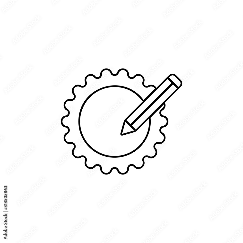 Aufkleber pencil setting icon. simple thin line, outline vector of web icons for ui and ux, website or mobile 
