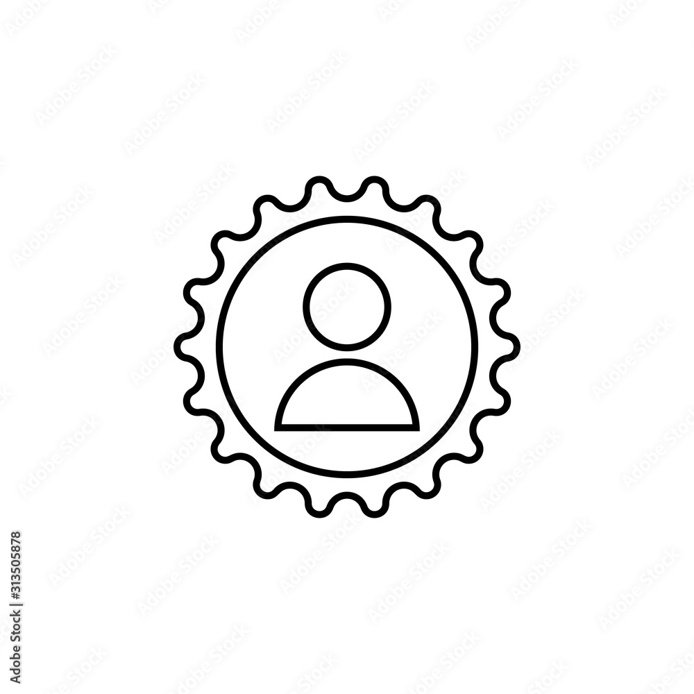 Poster contact setup icon. simple thin line, outline vector of web icons for ui and ux, website or mobile a
