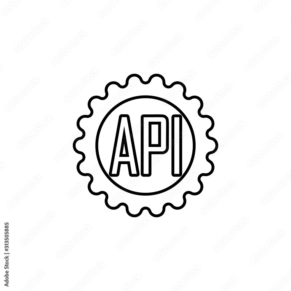 Poster api setup icon. simple thin line, outline vector of web icons for ui and ux, website or mobile appli