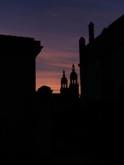 Fototapeta premium Coucher de soleil Citadin