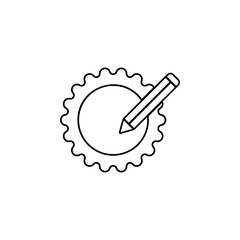 pencil setting icon. Simple thin line, outline vector of web icons for ui and ux, website or mobile application