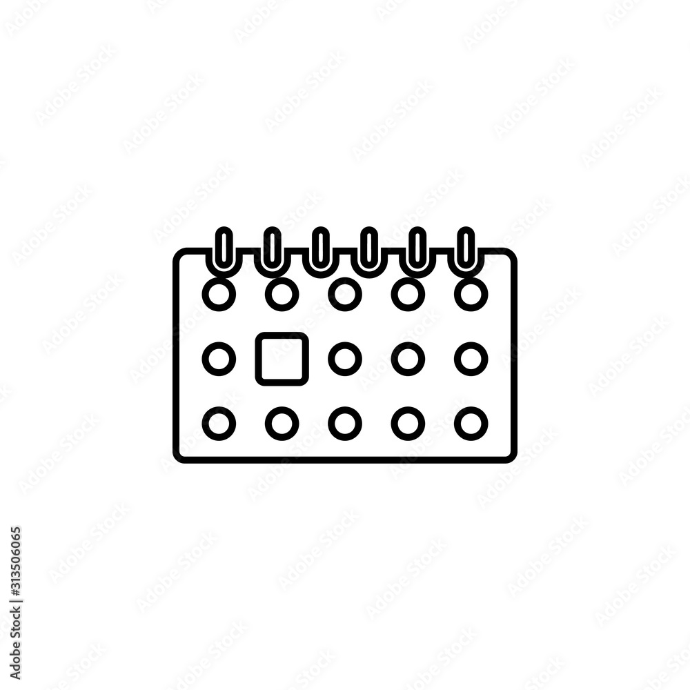 Poster the calendar icon. simple thin line, outline vector of web icons for ui and ux, website or mobile ap