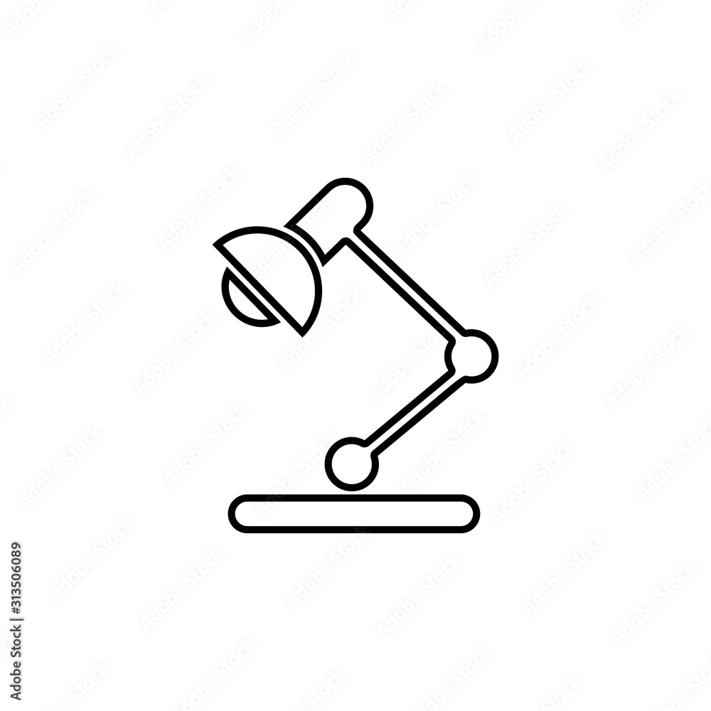 Aufkleber table lamp icon. simple thin line, outline vector of web icons for ui and ux, website or mobile appl