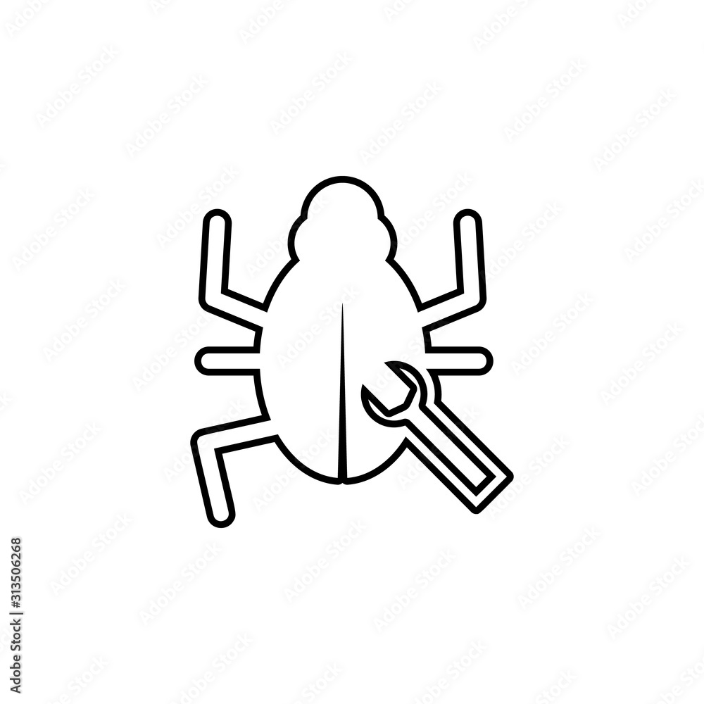 Poster virus removal icon. simple thin line, outline vector of web icons for ui and ux, website or mobile a