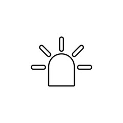 siren icon. Simple thin line, outline vector of web icons for ui and ux, website or mobile application