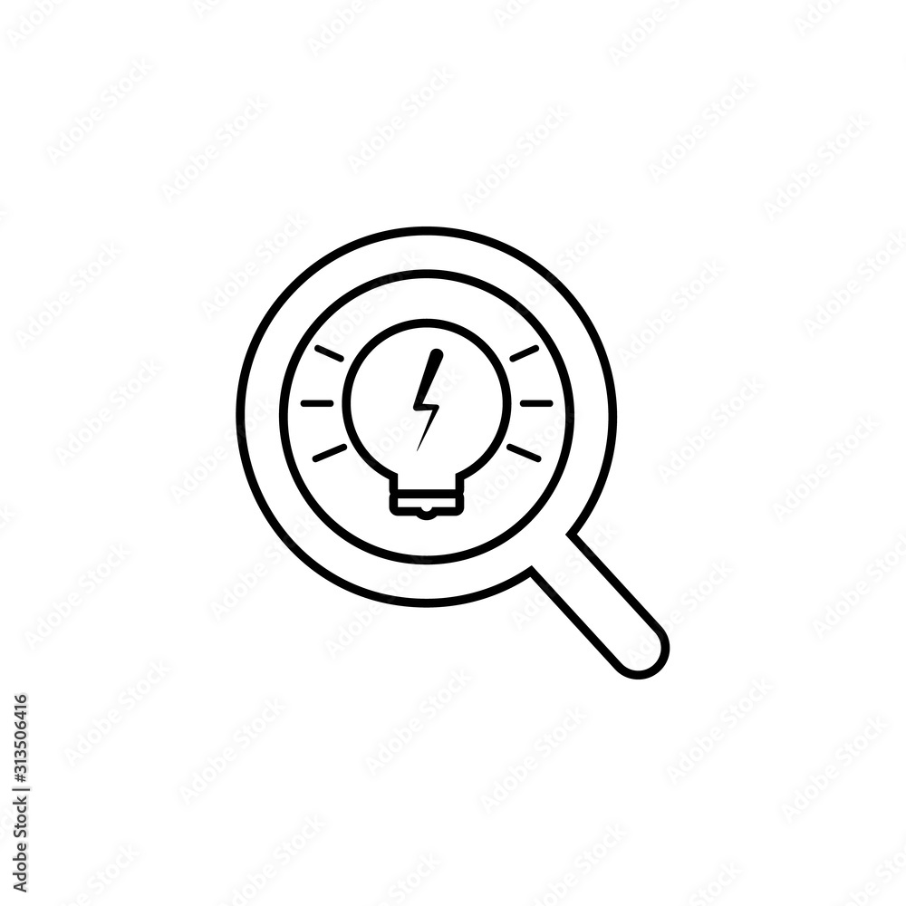 Poster search for ideas icon. simple thin line, outline vector of web icons for ui and ux, website or mobil