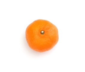 fresh orange fruit isolated on white background
