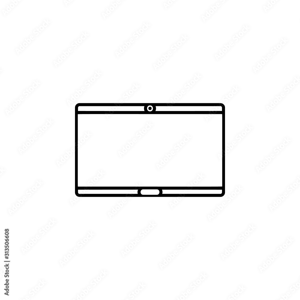 Poster the tablet icon. simple thin line, outline vector of web icons for ui and ux, website or mobile appl