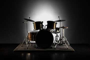 Fototapeta na wymiar Mini drum with white back light