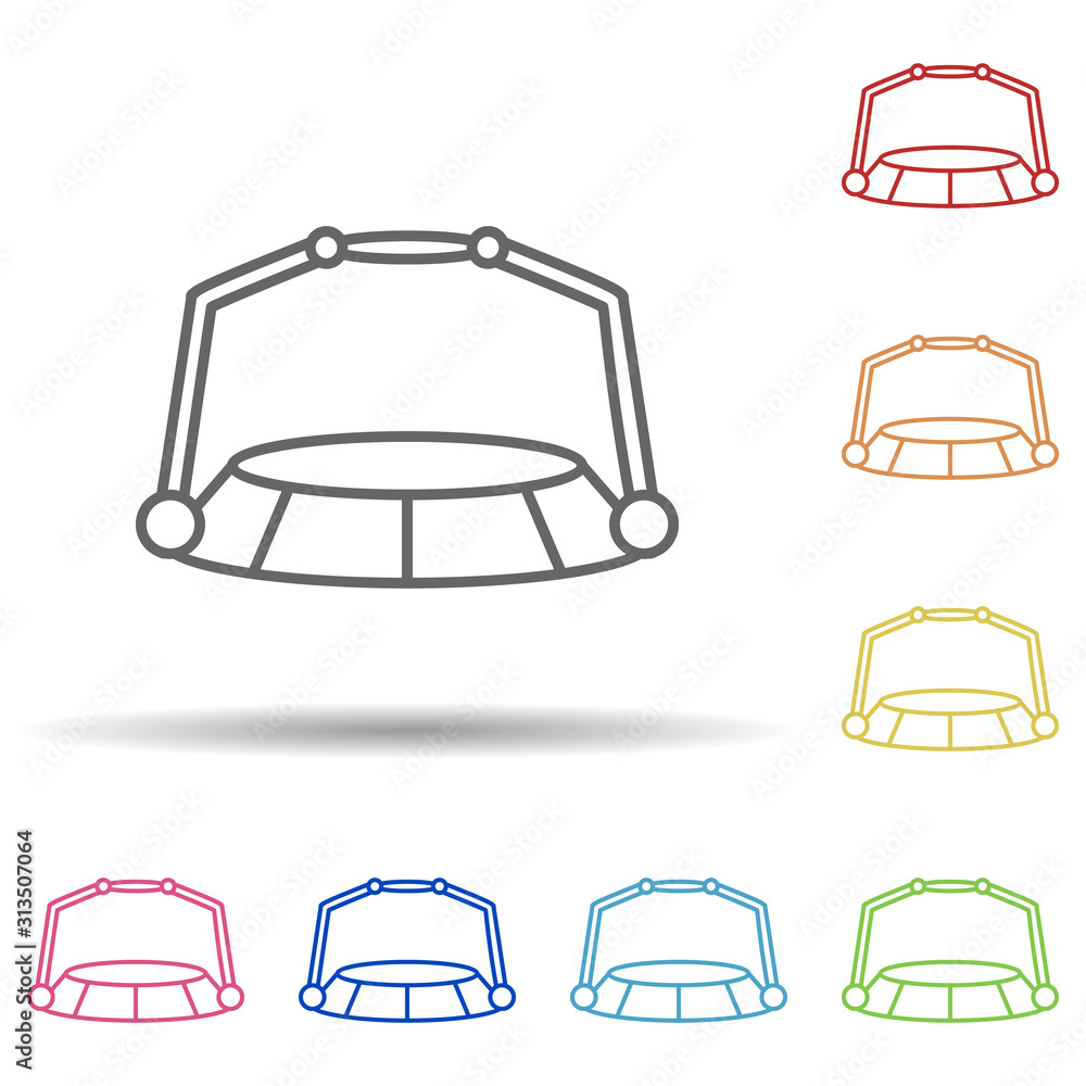 Aufkleber vr platform, augmented reality in multi color style icon. simple thin line, outline vector of augmen
