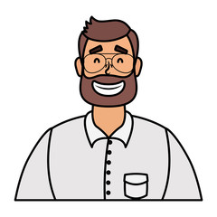 Fototapeta premium young man with beard avatar character